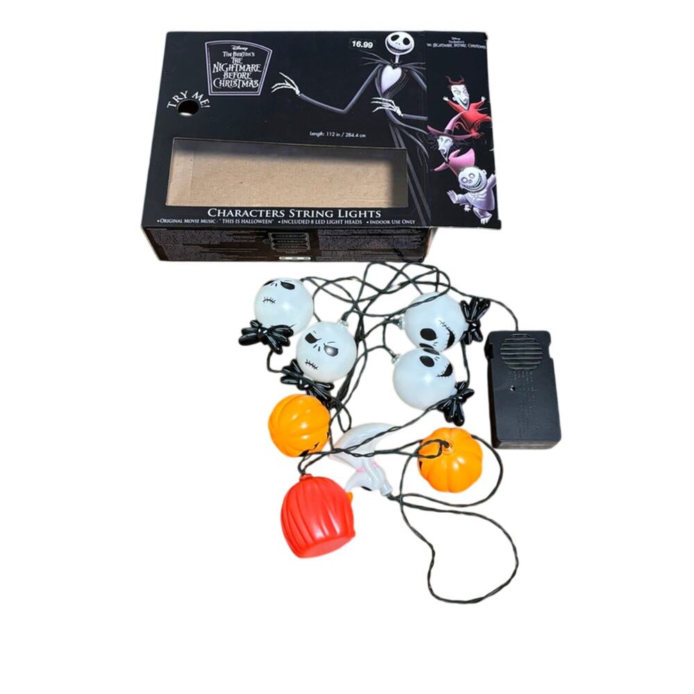 1993 Disney Tim Burton's Nightmare Before Christmas LED String Lights Open